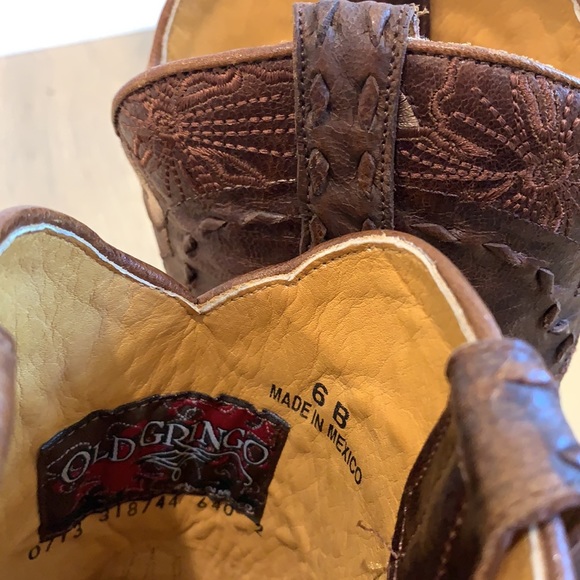Distressed Antique Brown Leather Boots - Picture 2 of 8